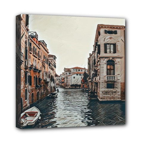 Water Way In Venice Mini Canvas 8  X 8  (stretched)