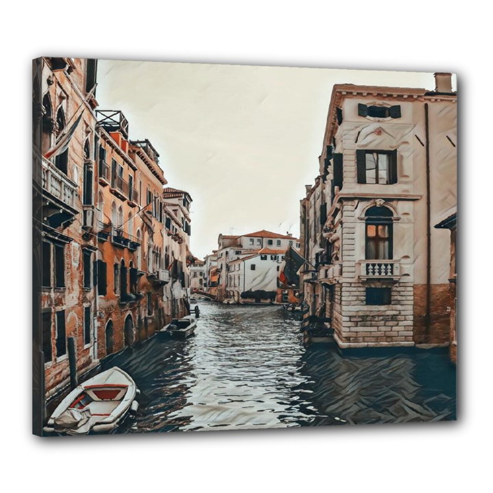 Water Way In Venice Canvas 24  x 20  (Stretched)