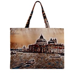 Boat In Venice San Mark`s Basilica - Italian Tour Vintage Zipper Mini Tote Bag