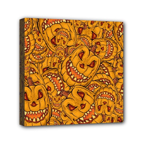 Halloween Background Halloween Texture October Mini Canvas 6  X 6  (stretched) by Wegoenart