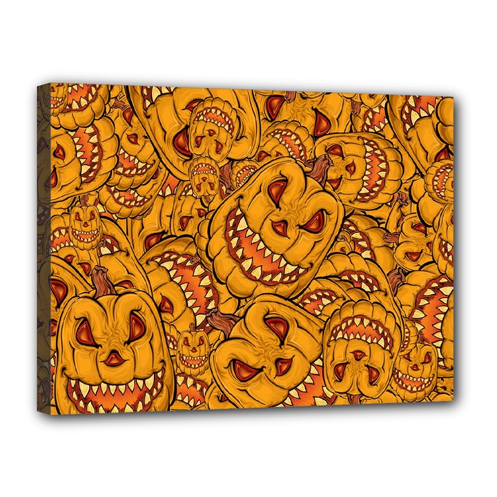 Halloween Background Halloween Texture October Canvas 16  x 12  (Stretched)