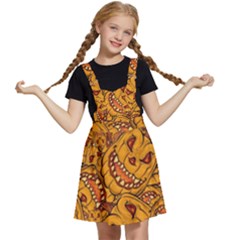 Halloween Background Halloween Texture October Kids  Apron Dress by Wegoenart