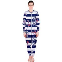 Seamless Marine Pattern Onepiece Jumpsuit (ladies)