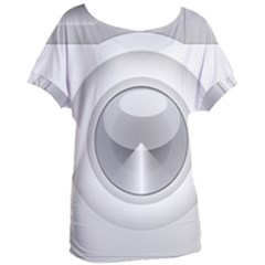 Washing Machine Cartoon Drawing Vector Women s Oversized Tee