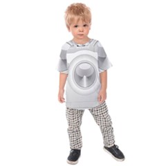 Washing Machine Cartoon Drawing Vector Kids  Raglan Tee