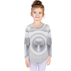 Washing Machine Cartoon Drawing Vector Kids  Long Sleeve Tee