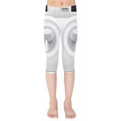 Washing Machine Cartoon Drawing Vector Kids  Capri Leggings 