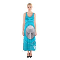 Blue Washing Machine, Electronics Sleeveless Maxi Dress