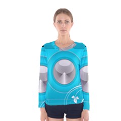 Blue Washing Machine, Electronics Women s Long Sleeve Tee