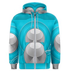 Blue Washing Machine, Electronics Men s Zipper Hoodie