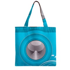 Blue Washing Machine, Electronics Zipper Grocery Tote Bag