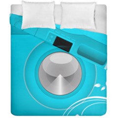 Blue Washing Machine, Electronics Duvet Cover Double Side (california King Size) by Jancukart