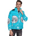 Blue Washing Machine, Electronics Men s Puffer Bubble Jacket Coat View3