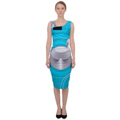 Blue Washing Machine, Electronics Sleeveless Pencil Dress