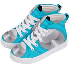 Blue Washing Machine, Electronics Kids  Hi-top Skate Sneakers