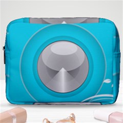 Blue Washing Machine, Electronics Make Up Pouch (large)