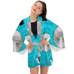 Blue Washing Machine, Electronics Long Sleeve Kimono