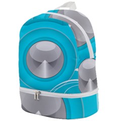 Blue Washing Machine, Electronics Zip Bottom Backpack