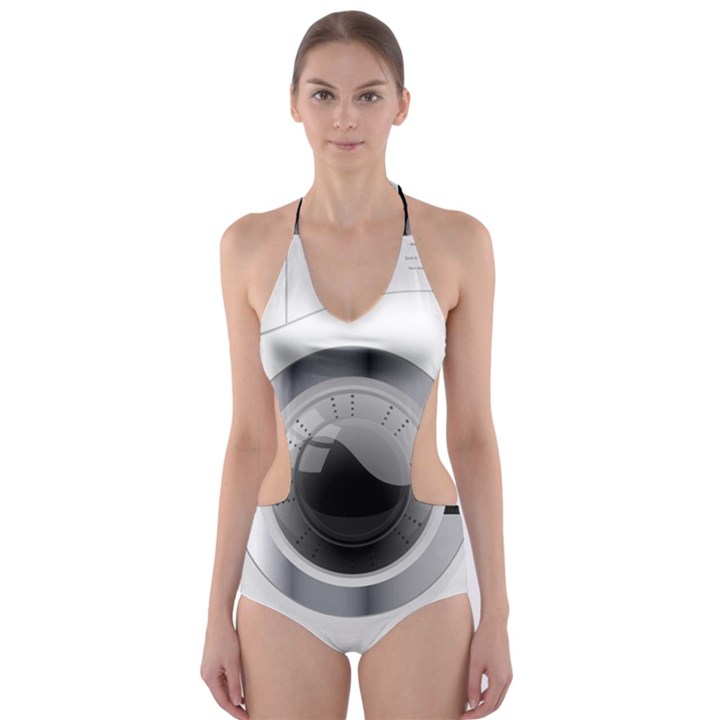 Washing Machines Home Electronic Cut-Out One Piece Swimsuit