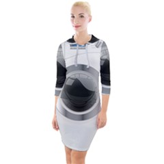 Washing Machines Home Electronic Quarter Sleeve Hood Bodycon Dress