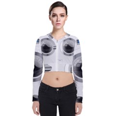 Washing Machines Home Electronic Long Sleeve Zip Up Bomber Jacket