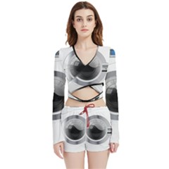 Washing Machines Home Electronic Velvet Wrap Crop Top And Shorts Set