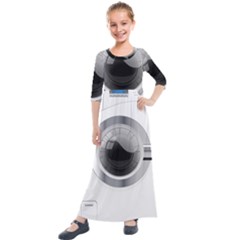 Washing Machines Home Electronic Kids  Quarter Sleeve Maxi Dress