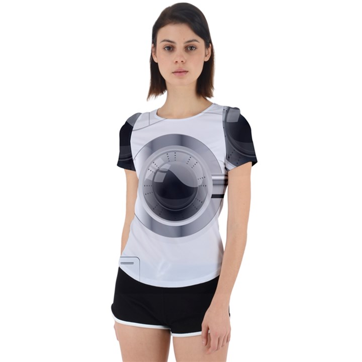 Washing Machines Home Electronic Back Cut Out Sport Tee