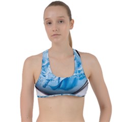 Silver Framed Washing Machine Animated Criss Cross Racerback Sports Bra