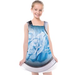 Silver Framed Washing Machine Animated Kids  Cross Back Dress