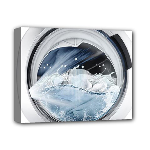 Gray Washing Machine Illustration Deluxe Canvas 14  X 11  (stretched)