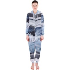 Gray Washing Machine Illustration Hooded Jumpsuit (ladies)