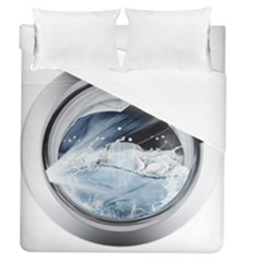 Gray Washing Machine Illustration Duvet Cover (queen Size)