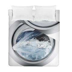 Gray Washing Machine Illustration Duvet Cover Double Side (full/ Double Size)