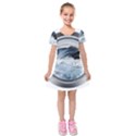 Gray Washing Machine Illustration Kids  Short Sleeve Velvet Dress View1