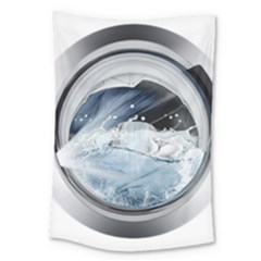 Gray Washing Machine Illustration Large Tapestry