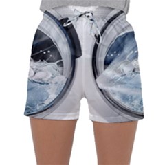 Gray Washing Machine Illustration Sleepwear Shorts