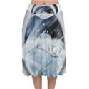 Gray Washing Machine Illustration Velvet Flared Midi Skirt View1