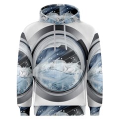 Gray Washing Machine Illustration Men s Overhead Hoodie