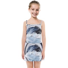 Gray Washing Machine Illustration Kids  Summer Sun Dress