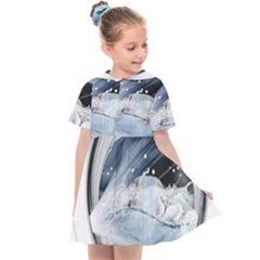 Gray Washing Machine Illustration Kids  Sailor Dress