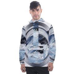 Gray Washing Machine Illustration Men s Front Pocket Pullover Windbreaker