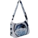 Gray Washing Machine Illustration Zip Up Shoulder Bag View1