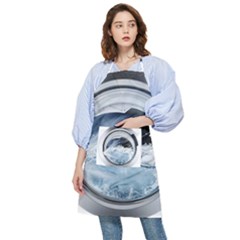 Gray Washing Machine Illustration Pocket Apron