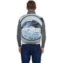 Gray Washing Machine Illustration Men s Short Button Up Puffer Vest	 View4