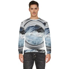 Gray Washing Machine Illustration Men s Fleece Sweatshirt