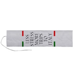 Less Stress More Trips To Italy Roll Up Canvas Pencil Holder (l) by ConteMonfrey