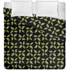 Leaves Motif Random Print Pattern Duvet Cover Double Side (king Size) by dflcprintsclothing