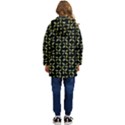 Leaves Motif Random Print Pattern Kid s Hooded Longline Puffer Jacket View4