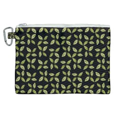 Leaves Motif Random Print Pattern Canvas Cosmetic Bag (xl) by dflcprintsclothing